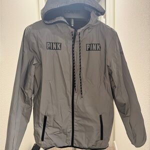 PINK Victoria's Secret Limited Edition Black Mesh Jacket Reflective